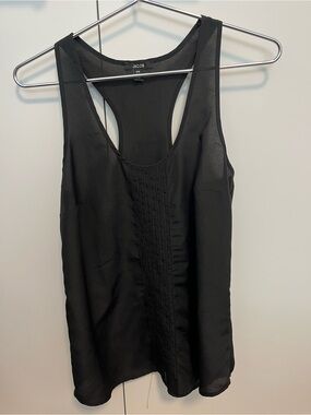 Jacob Black Racerback Tank with Center Pintuck Panel